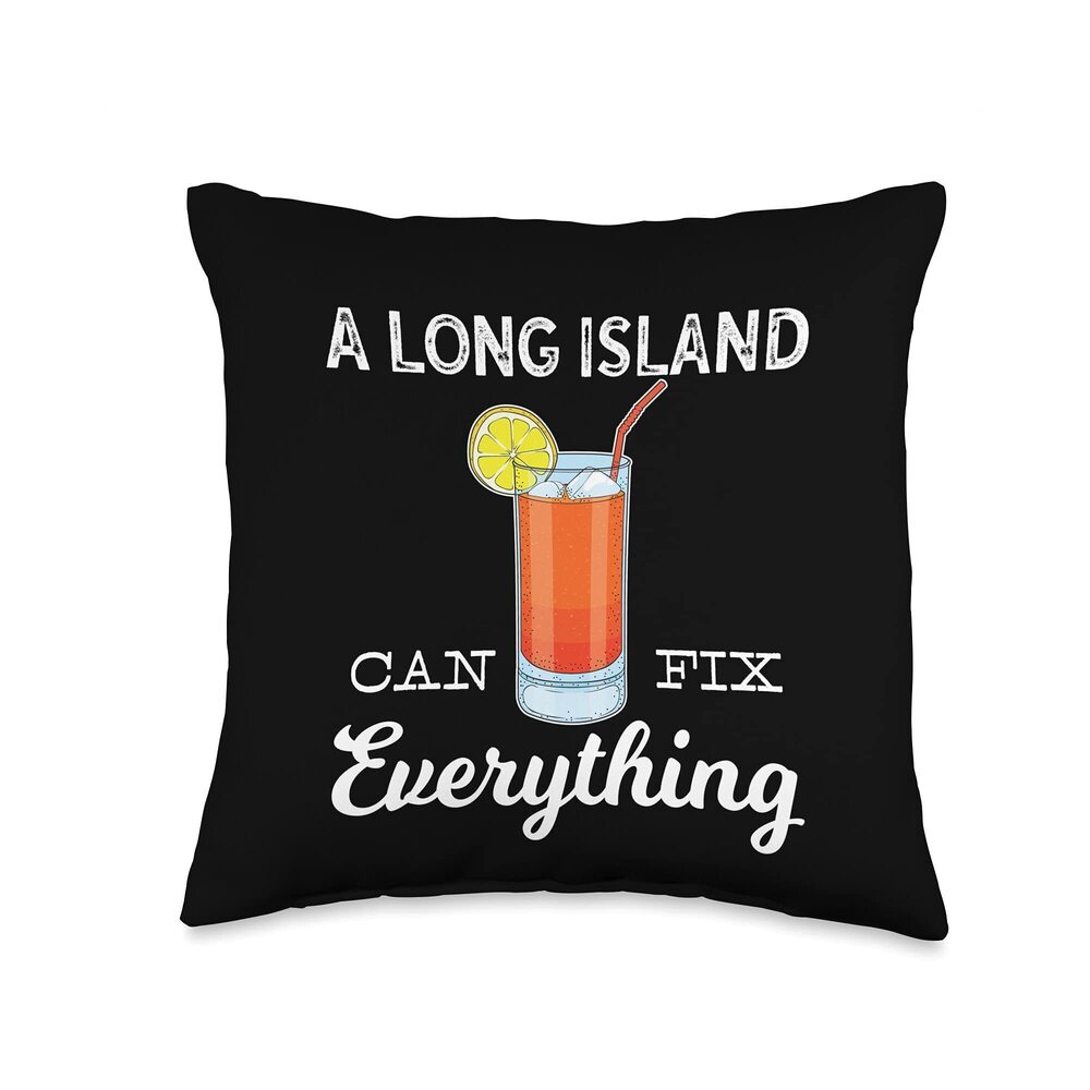 7841 Funny Mixologist Cocktail Long Island Iced Tea Throw Pillow